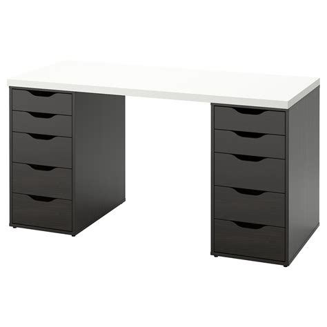 ikea black desk drawers|ikea small desk white.